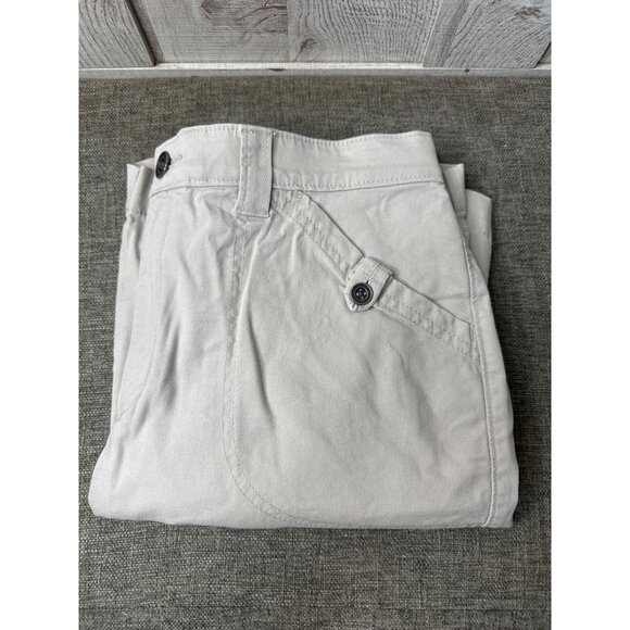 Lee Womens Beige Casual Shorts Size 10 Medium With Button Pockets Belt Loops - Picture 3 of 6